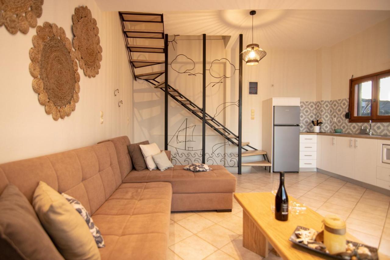The Island House - Family Size Apt - Overlooking The Aegean - 3 Steps From The Beach Μόχλος Εξωτερικό φωτογραφία